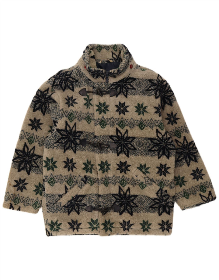 Astrolabio Fleece-Windjacke für Herren, UK 38, Mittelbeige, geometrisch