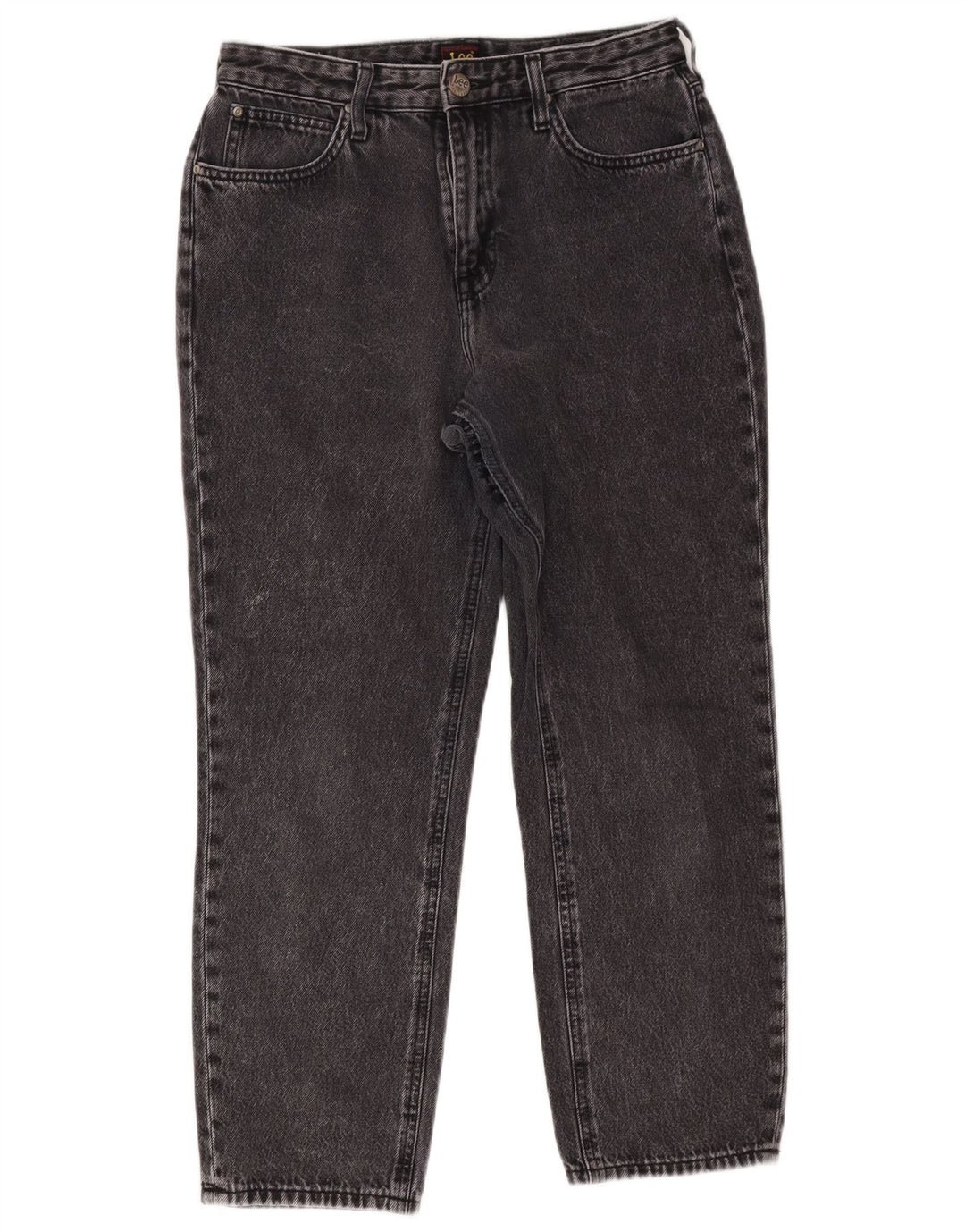 Lee Damen Carol Cropped Jeans W28 L25 Graue Baumwolle