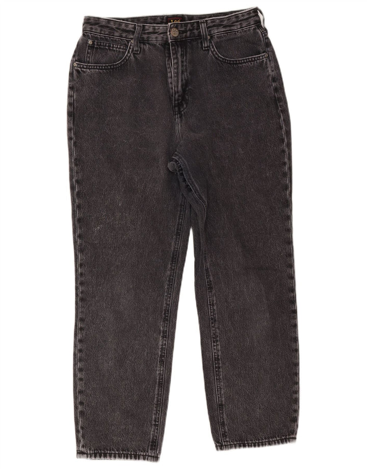 Lee Damen Carol Cropped Jeans W28 L25 Graue Baumwolle