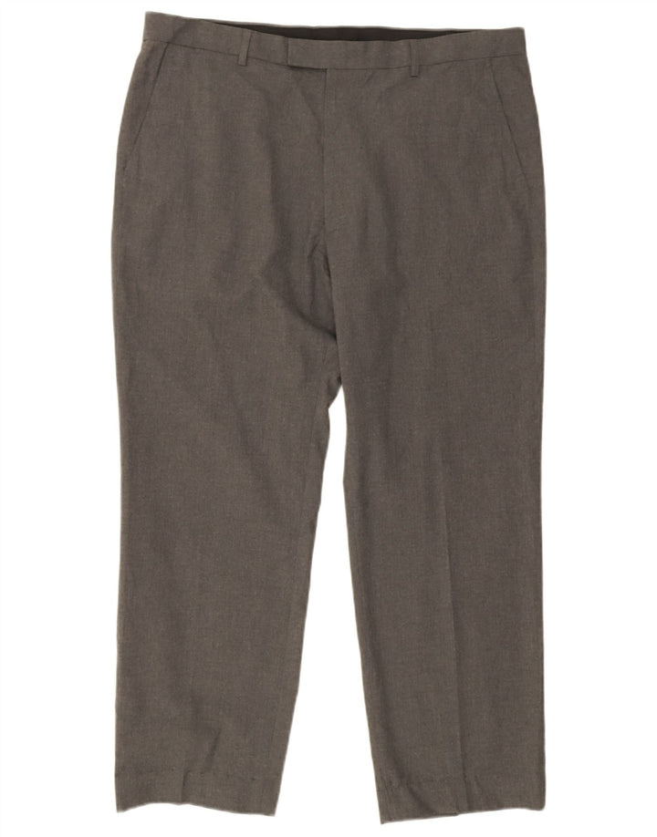 Marks & Spencer Herren-Anzughose in normaler Passform, W38 L28, grau, Polyester