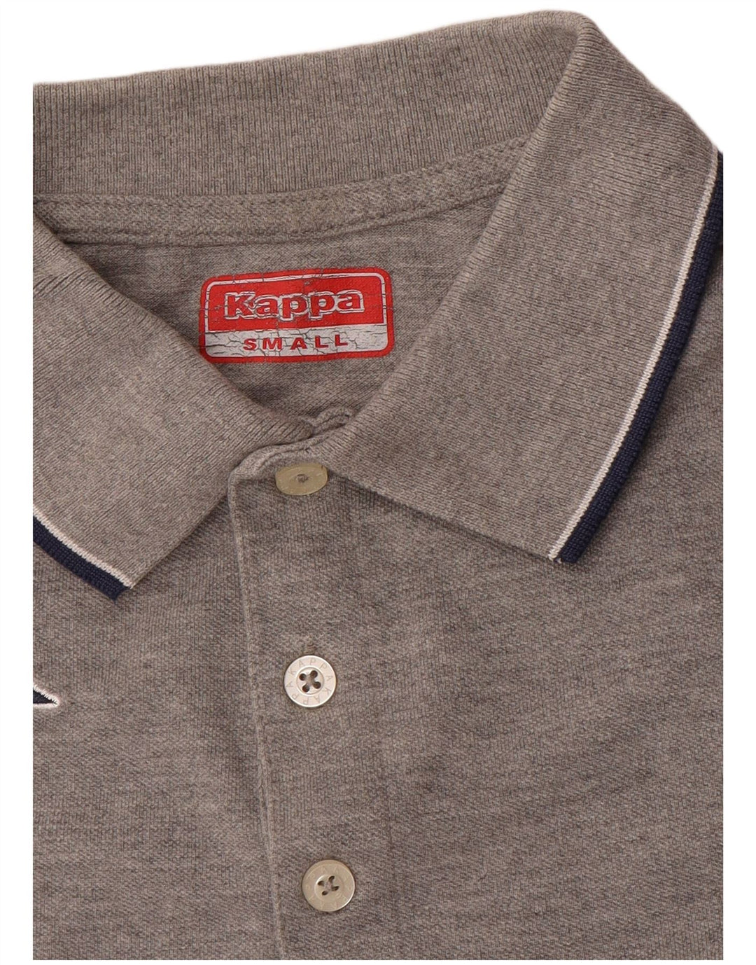 Kappa Herren Poloshirt Small Grau meliert