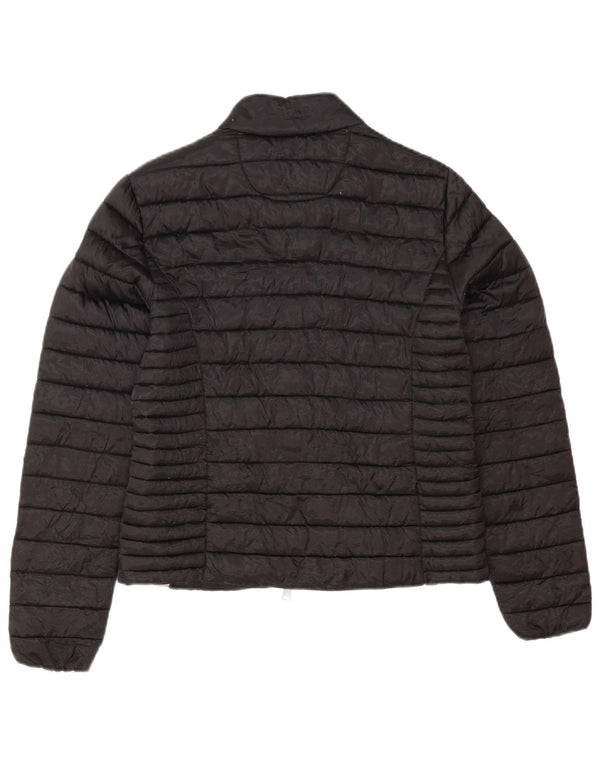 Champion Damen Wattierte Jacke UK 12 Medium Schwarz Polyamid