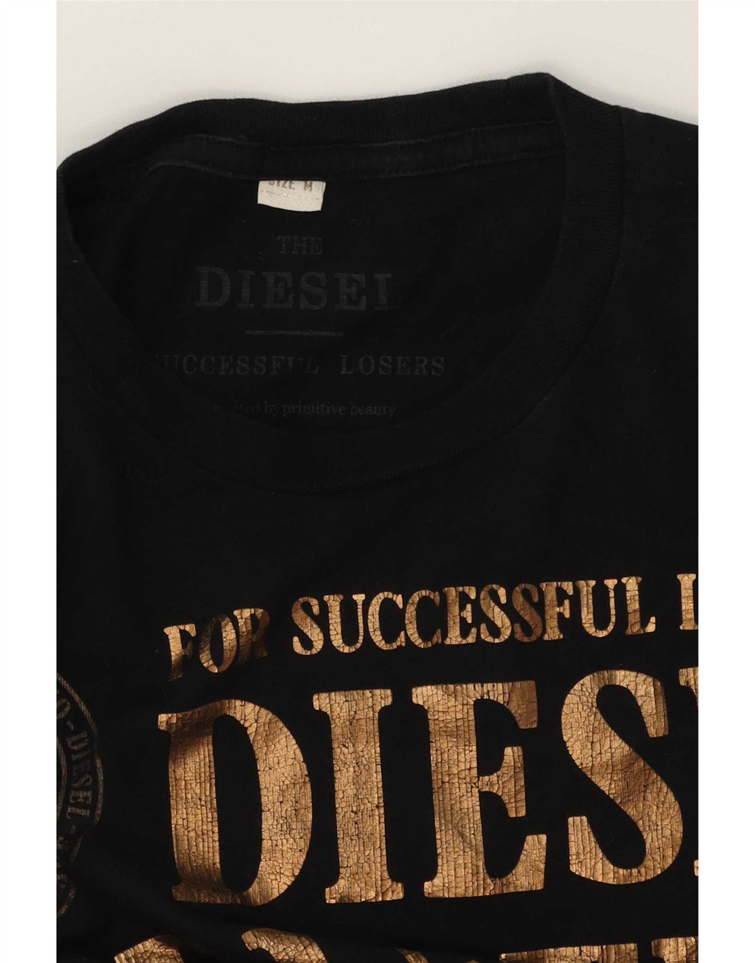 Diesel Herren Graphic T-Shirt Top Medium Schwarz