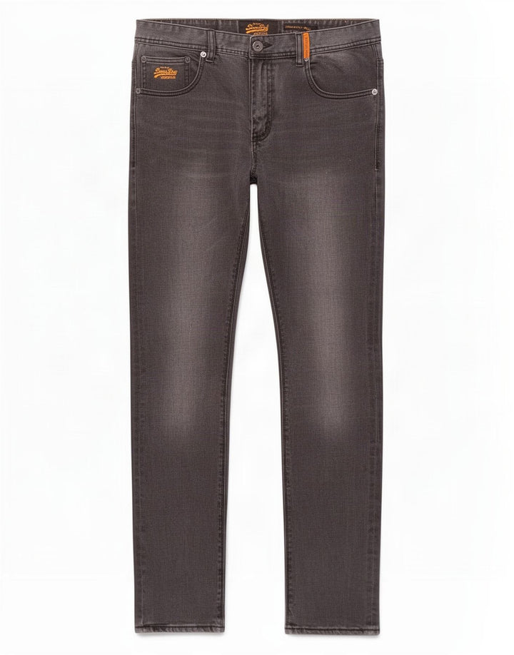 Superdry Herren Corporal Slim Jeans W34 L32 Graue Baumwolle