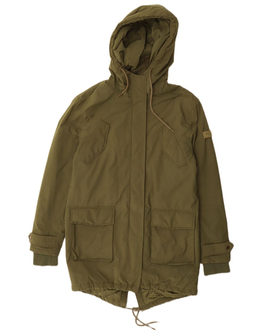 PEPE Jeans Damen Kapuzenparkajacke UK 14 Medium Khaki