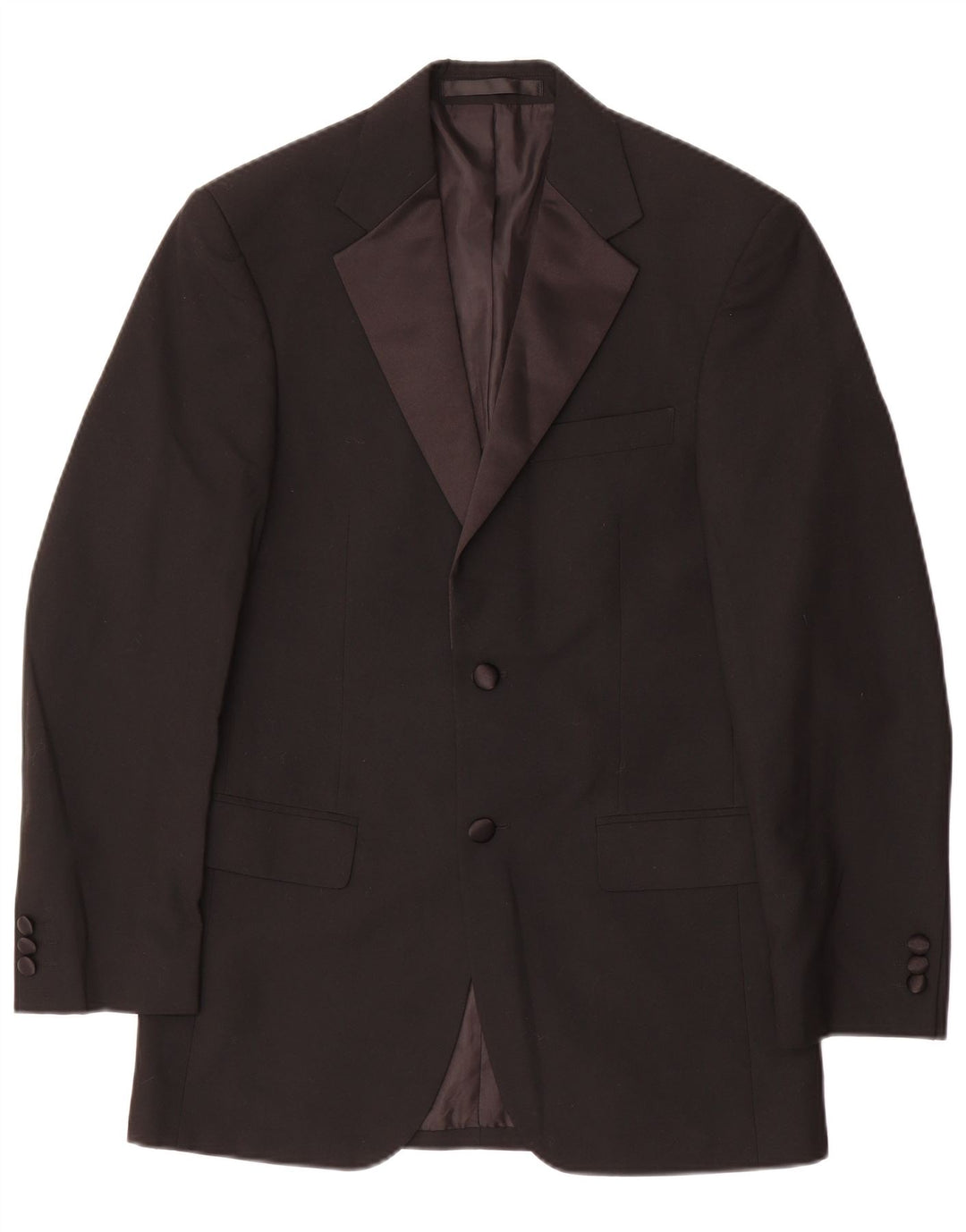 Marks & Spencer Herren-Blazer mit 2 Knöpfen, Gr. 34, Größe S, Schwarz, Polyester