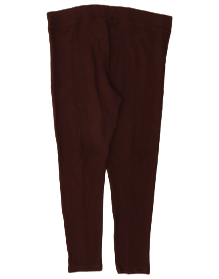 Marks & Spencer Damen Crop Leggings UK 12 Mittelbraune Viskose