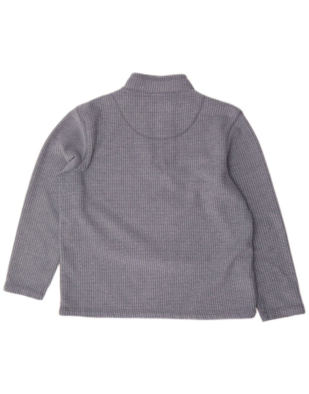 Weird Fish Herren-Fleecepullover mit Reißverschluss am Hals, 2XL, blau kariert, Polyester