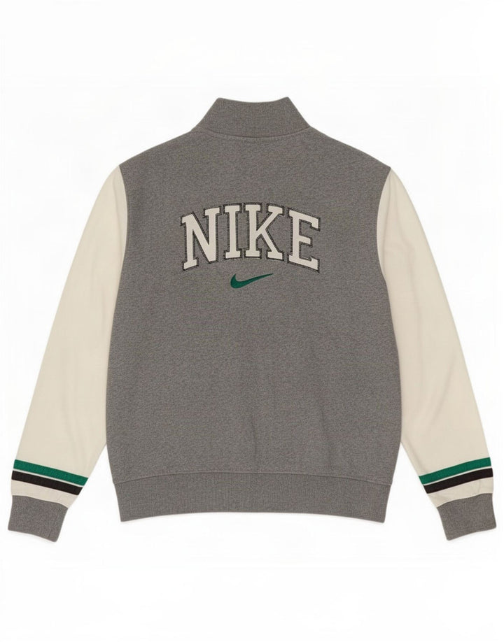 Nike Herren-Trainingsanzugoberteil mit Grafik, Größe S, Grau, Colourblock-Baumwolle