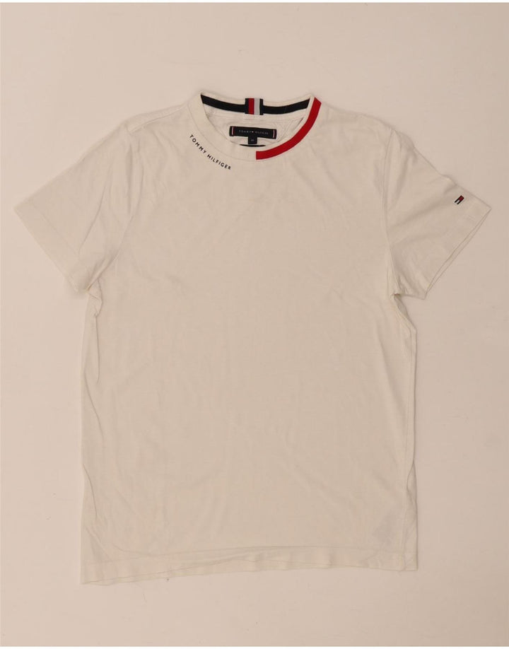 Tommy Hilfiger Herren T-Shirt Top XS Weiße Baumwolle