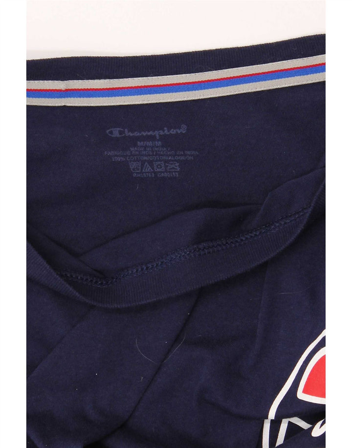 Champion Herren Grafik-Oberteil, langärmelig, mittelblau, Baumwolle