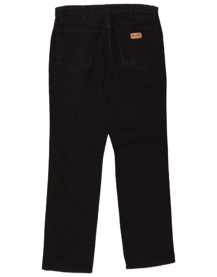 Wrangler Herren Texas Straight Jeans W33 L32 Schwarze Baumwolle
