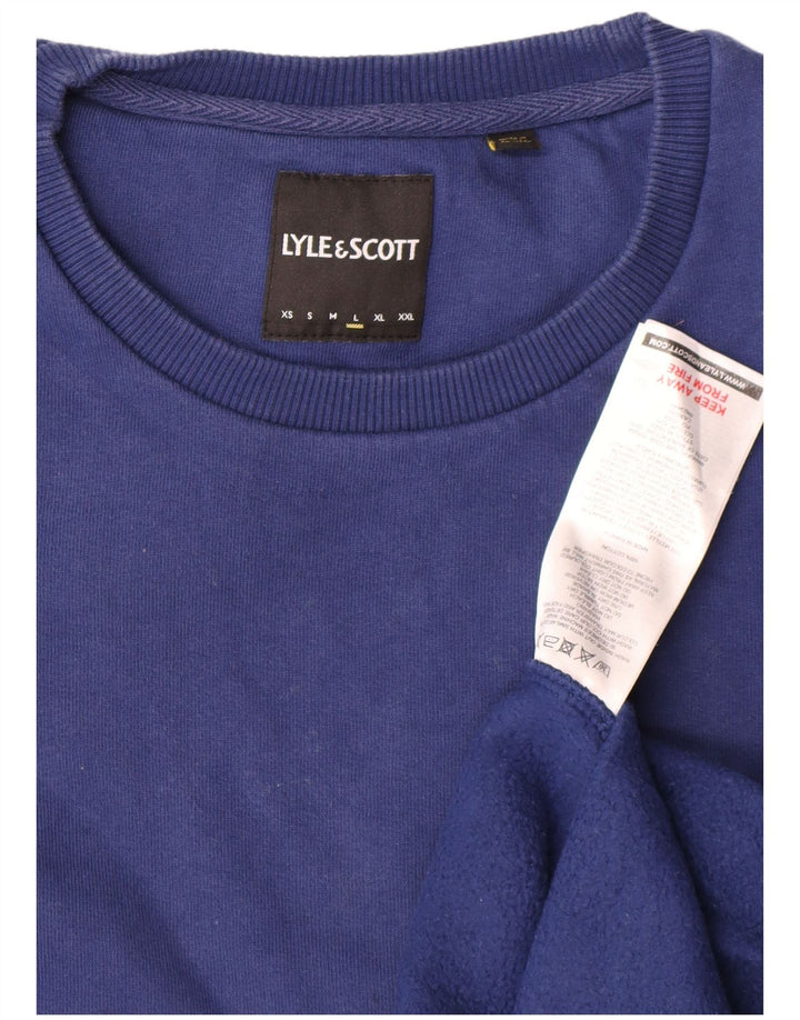 Lyle & Scott Herren-Sweatshirt, Pullover, Größe L, Blau, Baumwolle