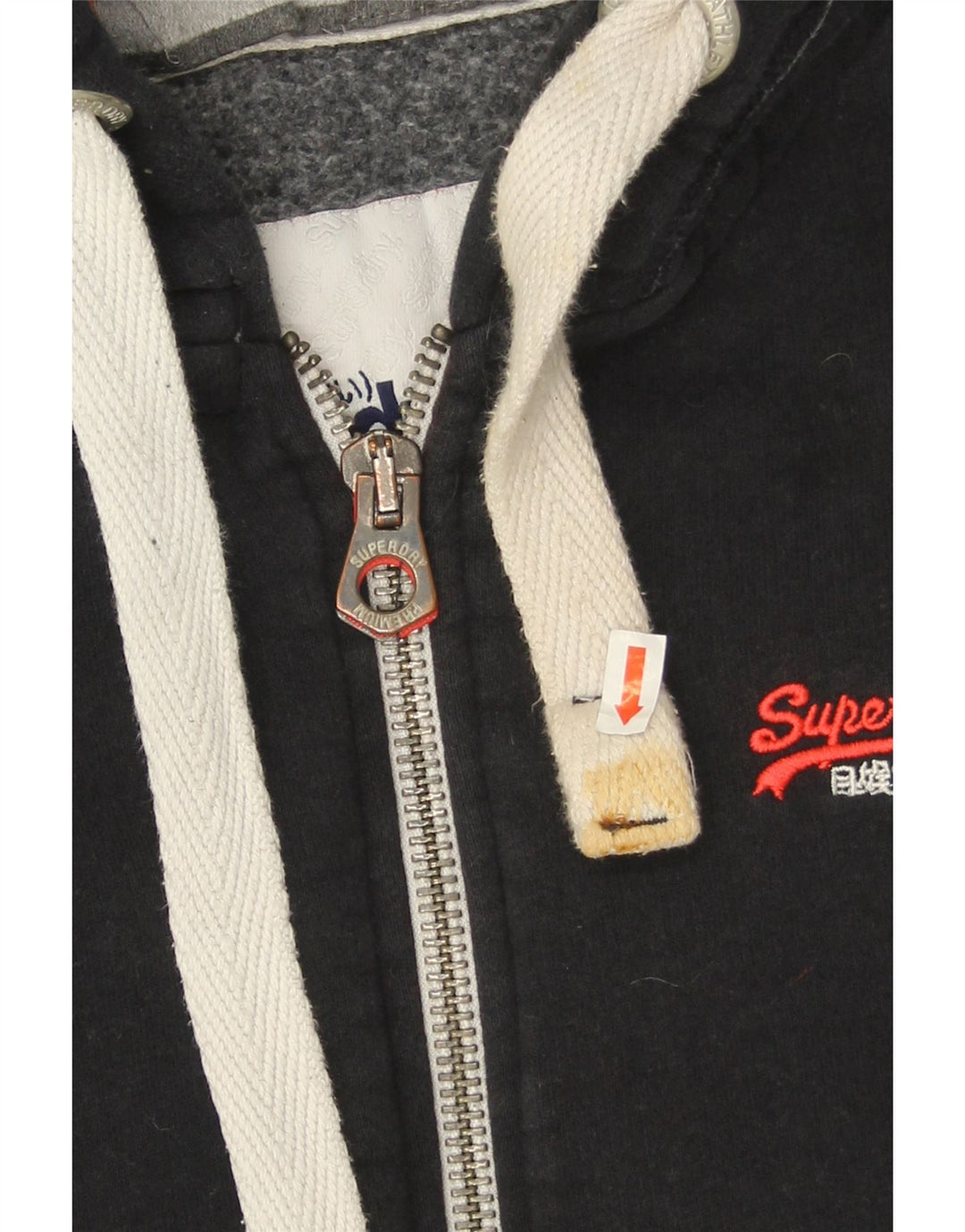 Superdry Herren-Kapuzenpullover mit Reißverschluss, Größe S, marineblau, Baumwolle