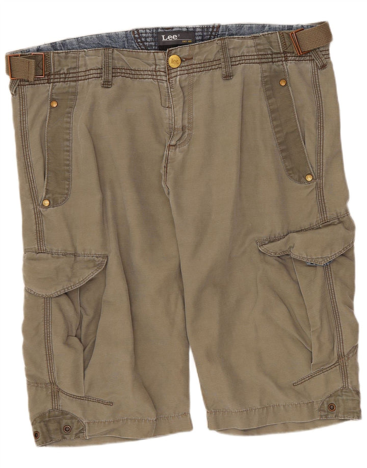 Lee Damen Cenn Cargo Shorts W34 Large Khaki Baumwolle