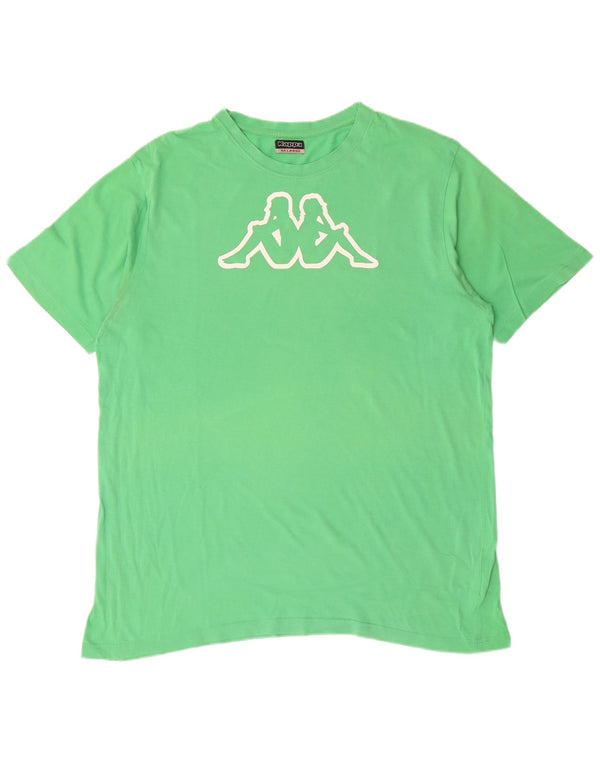 Kappa Womens Graphic T-Shirt Top UK 20 2XL Grüne Baumwolle