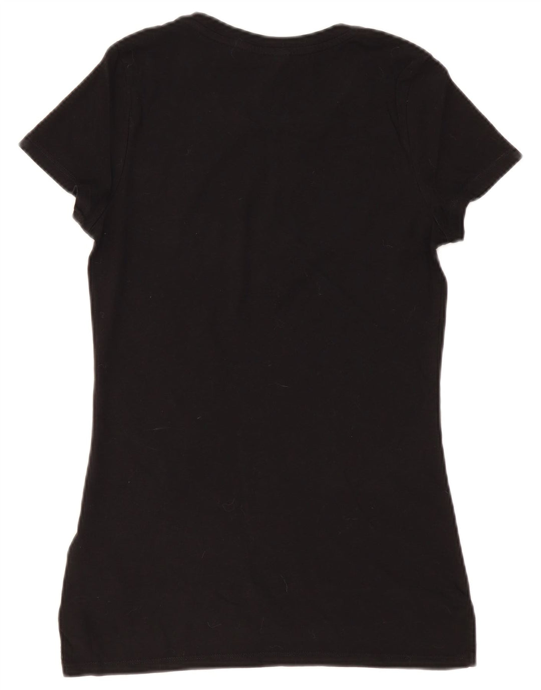 TOMMY HILFIGER Damen T-Shirt Top UK 12 Medium Schwarz Baumwolle