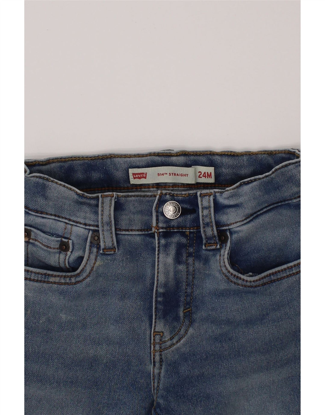 LEVI'S Baby Jungen 514 Straight Jeans 18–24 Monate W20 L13 Blaue Baumwolle