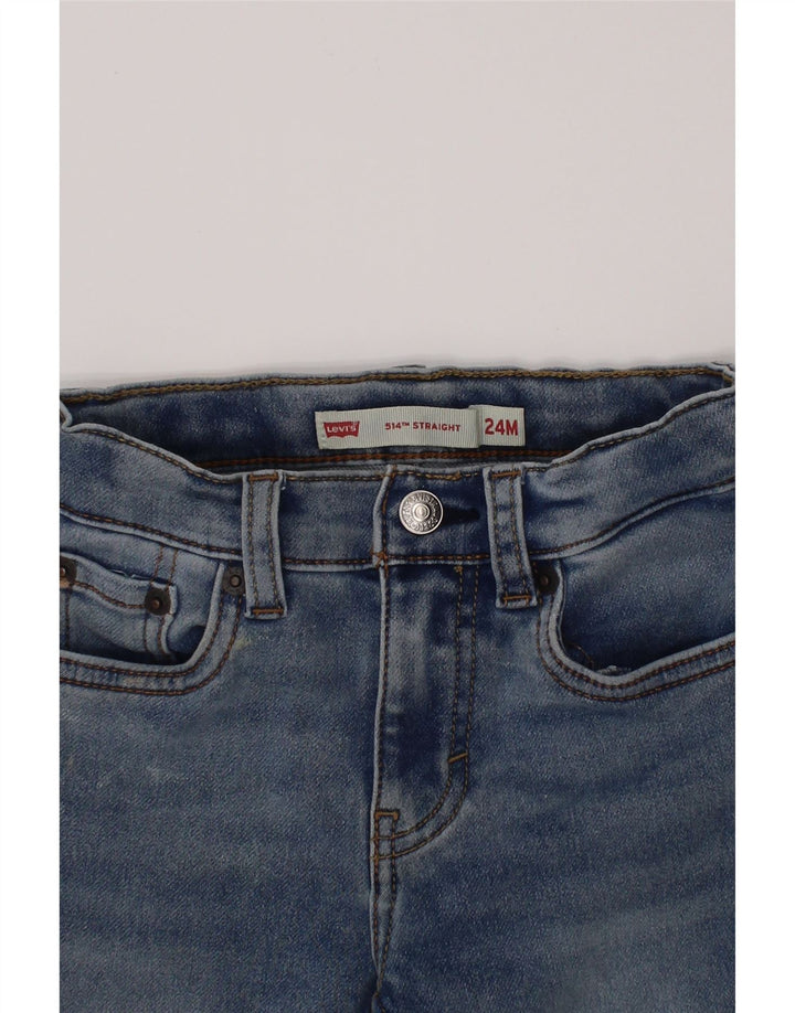 LEVI'S Baby Jungen 514 Straight Jeans 18–24 Monate W20 L13 Blaue Baumwolle