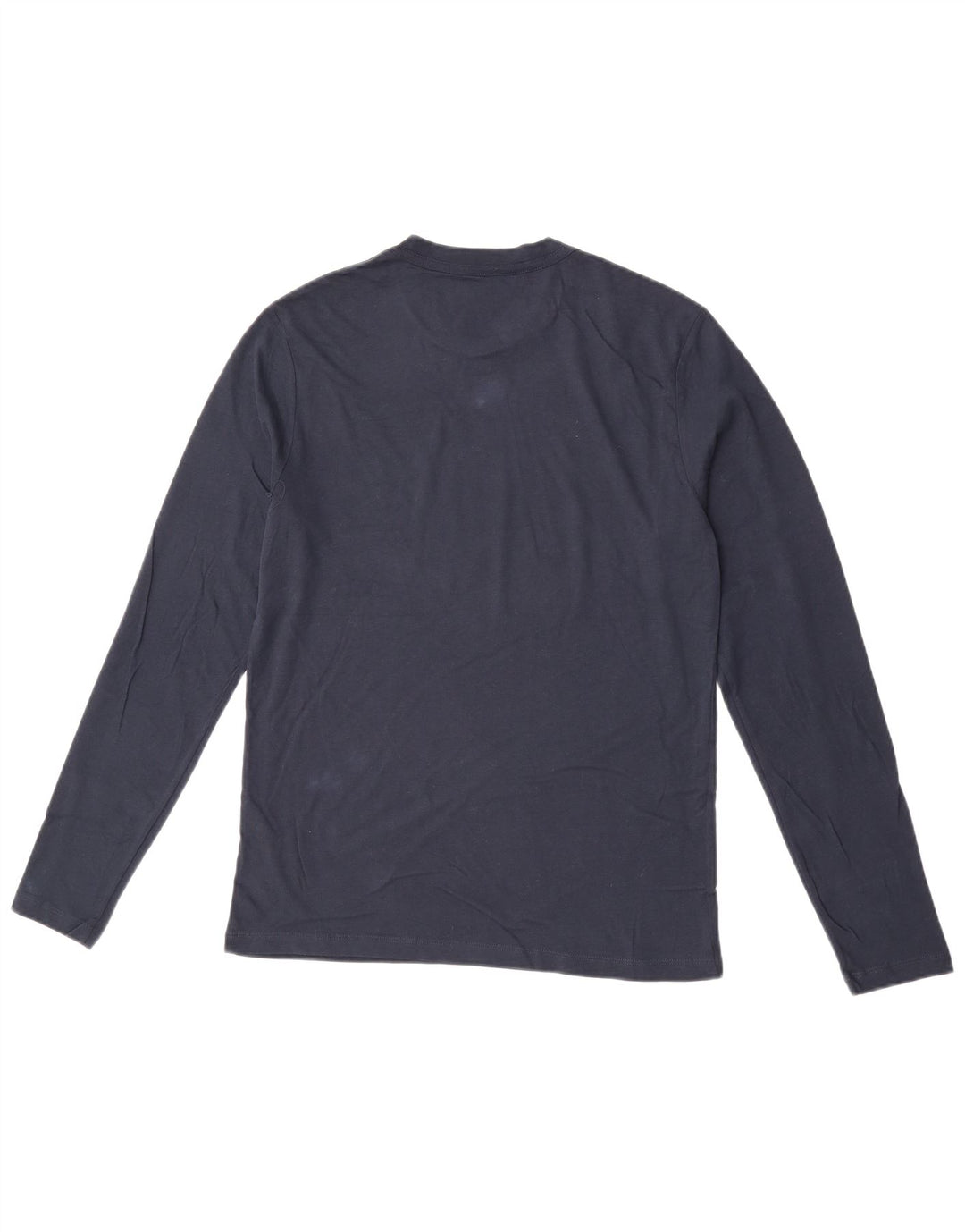 All Saints Herren-Top, langärmelig, klein, marineblau, Baumwolle