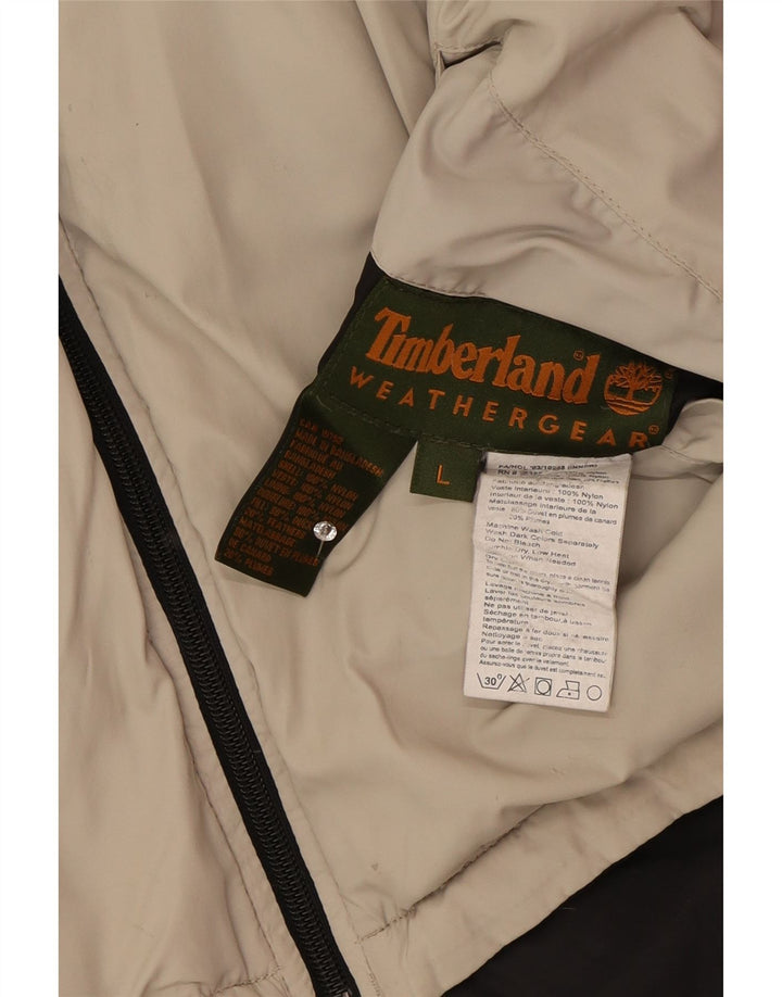 Timberland Herren Reversible Wattierte Jacke UK 40 Large Schwarz Nylon