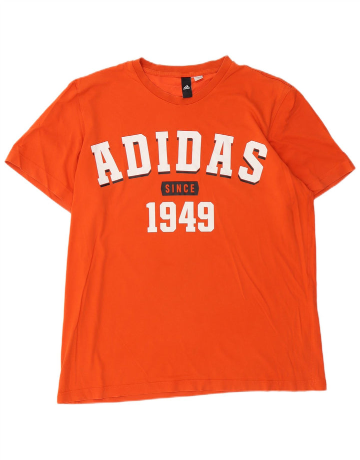 Adidas Herren Grafik T-Shirt Top Large Orange