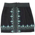MONSOON Damen Minirock W30 Medium Schwarz Fair Isle Viskose
