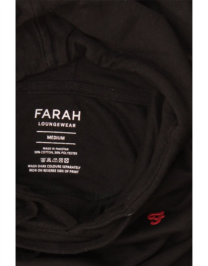 Farah Herren-Kapuzenpullover aus mittelschwarzer Baumwolle