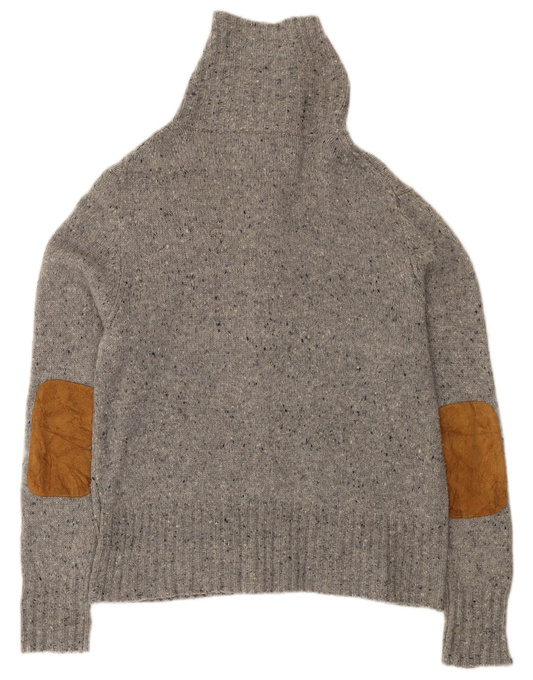 Eddie Bauer Damen-Cardigan-Pullover UK 16 Große grau gefleckte Lammwolle