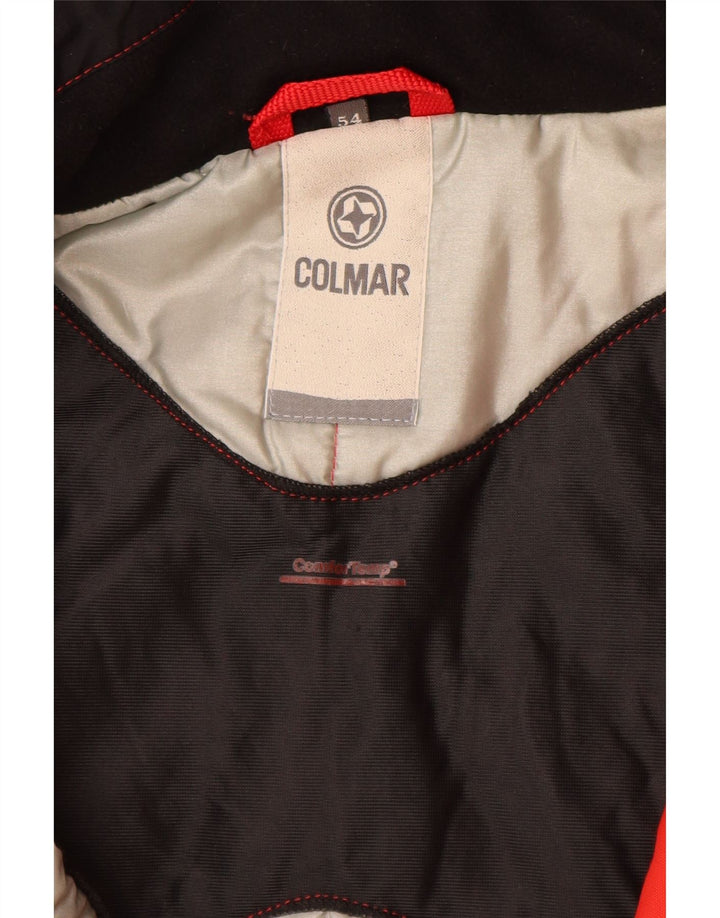 Colmar Mens Graphic Hooded Ski Jacket IT 54 Large Red Colourblock Polyamid