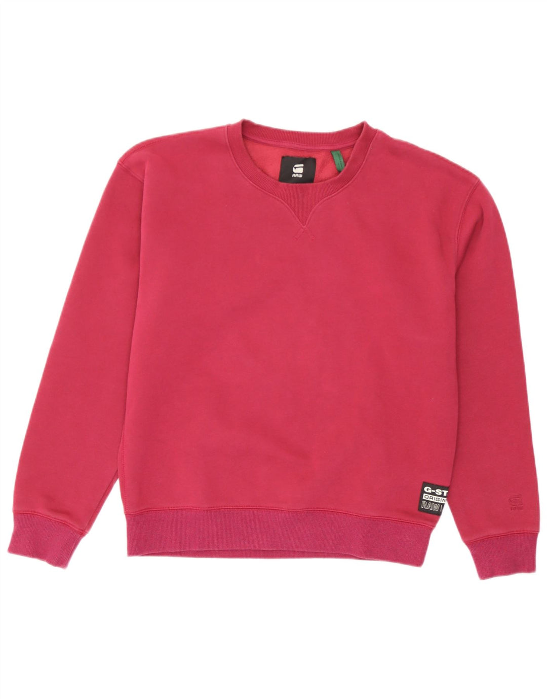 G-Star Damen Sweatshirt-Pullover UK 14 Medium Burgund Baumwolle