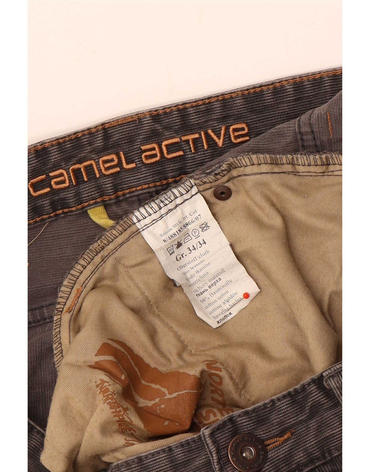 Camel Active Herren Bootcut Freizeithose W34 L34 Graue Baumwolle