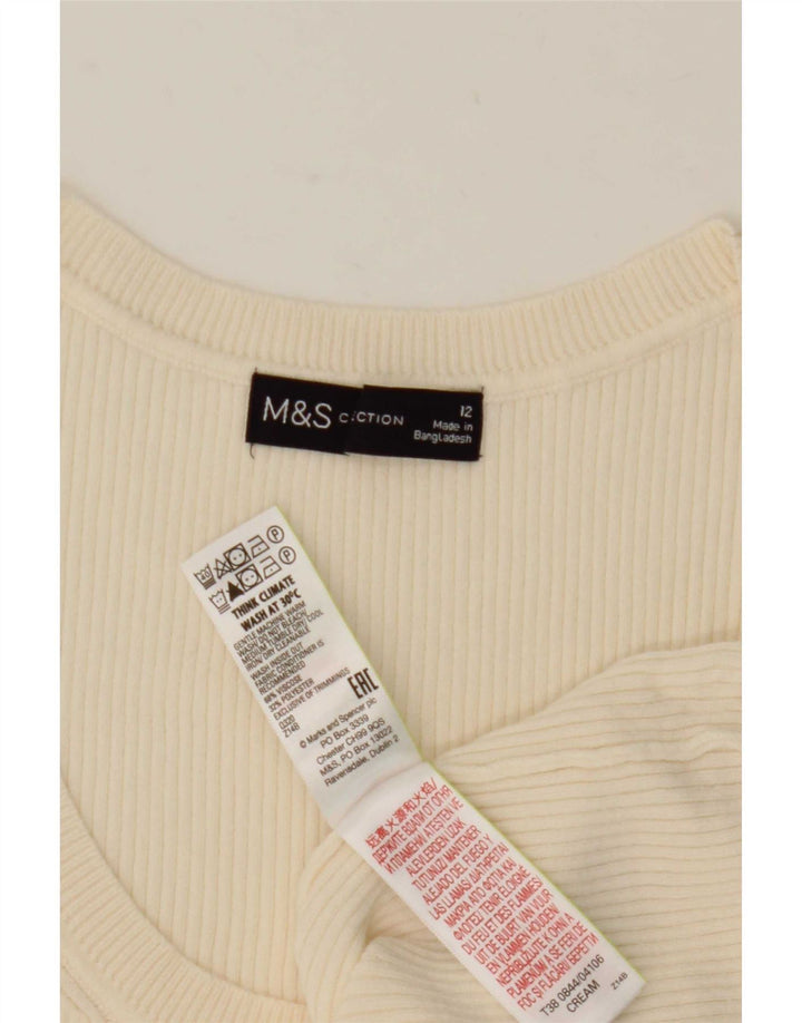 Marks & Spencer Damen Weste Top UK 12 Mittelbeige Viskose