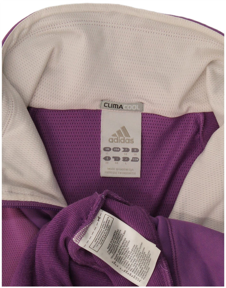 Adidas Damen Climacool Trainingsanzug Top Jacke UK 12 Medium Lila