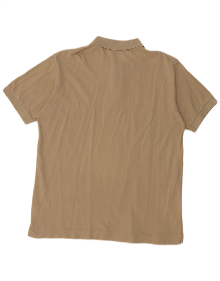 Benetton Herren-Poloshirt, groß, Khaki, Baumwolle