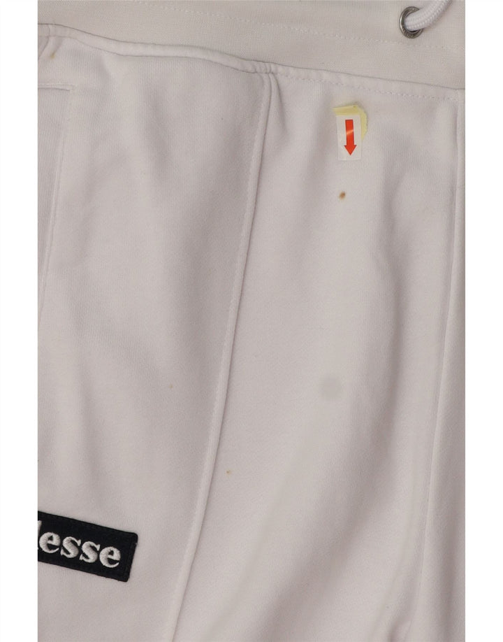 ELLESSE Herren-Trainingshose mit Heritage-Grafik, Größe L, Weiß, Farbblock