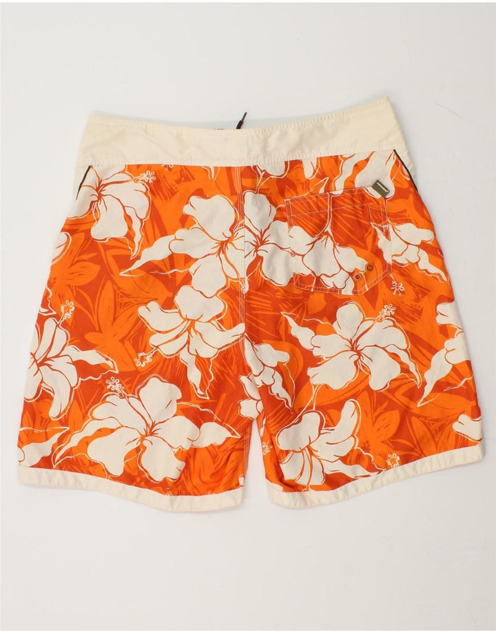MOSSIMO Mens Swimming Shorts XL  Orange Floral Polyester Vintage Mossimo and Second-Hand Mossimo from Messina Hembry 