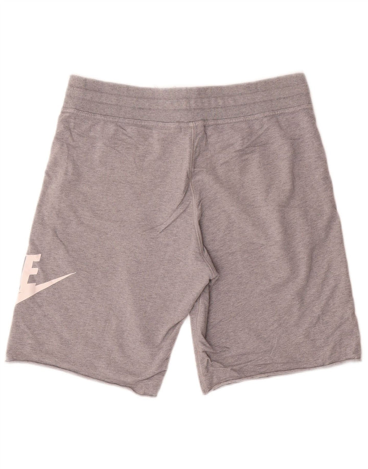 Nike Herren-Sportshorts mit Grafik, mittelgraue Baumwolle