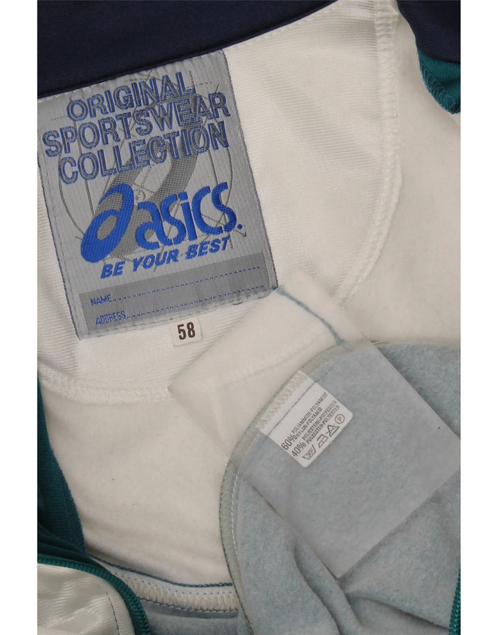 Asics Herren-Trainingsanzug mit grafischem Oberteil, IT-Größe 58, 2XL, Grün, Farbblock