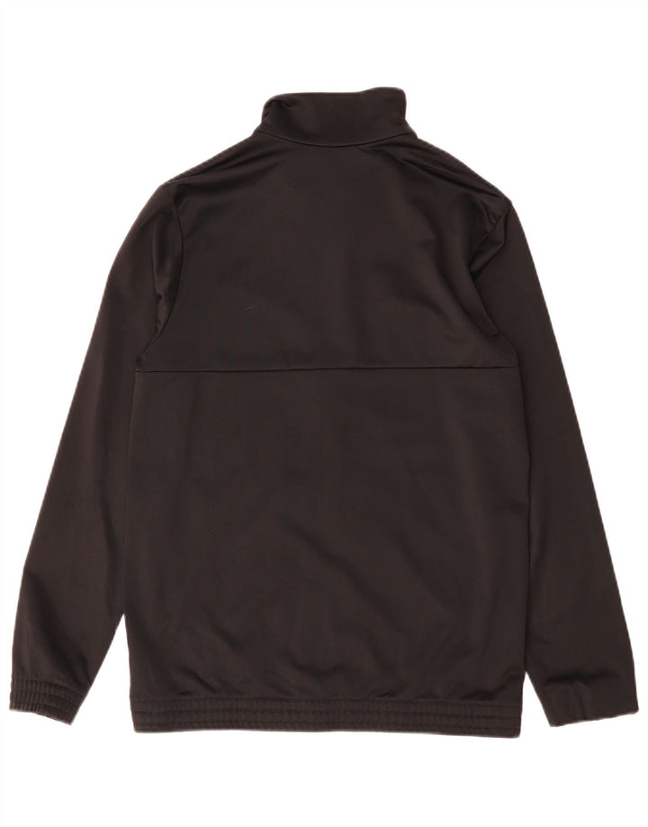 Adidas Jungen-Trainingsanzug-Top-Jacke, 14–15 Jahre, schwarzes Colourblock-Polyester