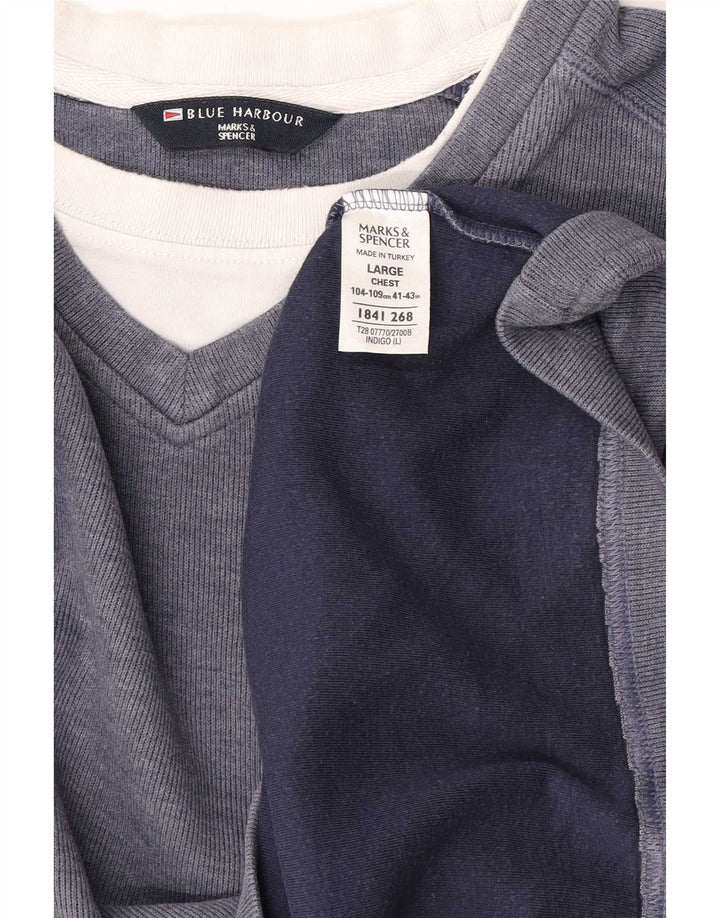 Marks & Spencer Herren-Sweatshirt „Blue Harbour“, groß, marineblau, Baumwolle