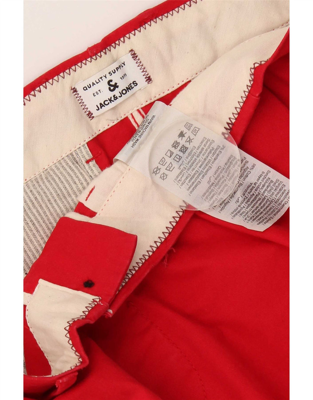 Jack & Jones Herren Chinoshorts Medium W32 Rote Baumwolle