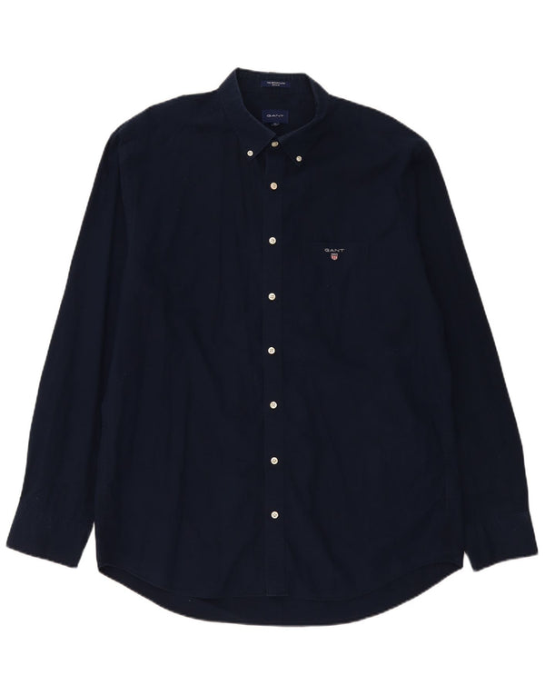 Gant Herren-Hemd, normal, XL, Marineblau, Baumwolle