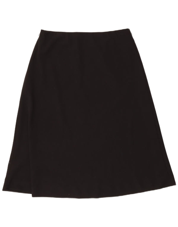 Marks & Spencer Damen A-Linienrock UK 18 XL W36 Schwarz Polyester