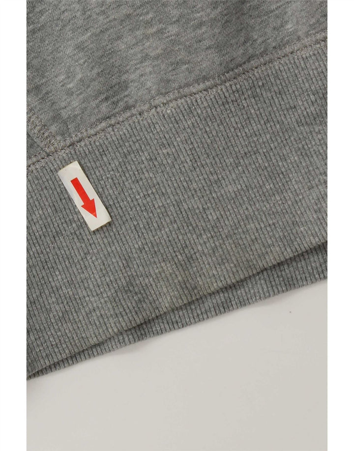 Nike Herren-Kapuzenpullover mit Reißverschluss, mittelgrau gefleckte Baumwolle