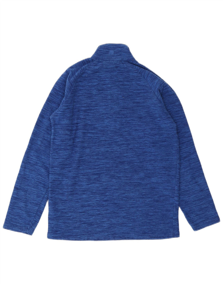 MOUNTAIN WAREHOUSE Herren-Fleecepullover mit Reißverschluss am Hals, klein, blau meliert