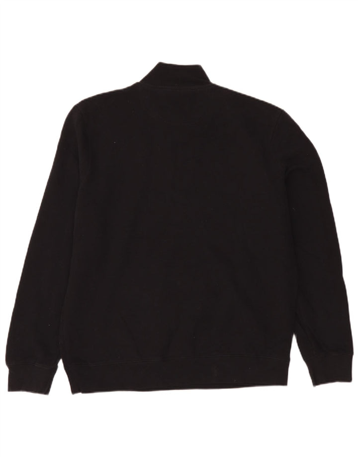 Barbour Herren-Sweatshirt mit Reißverschluss, XL, schwarze Baumwolle