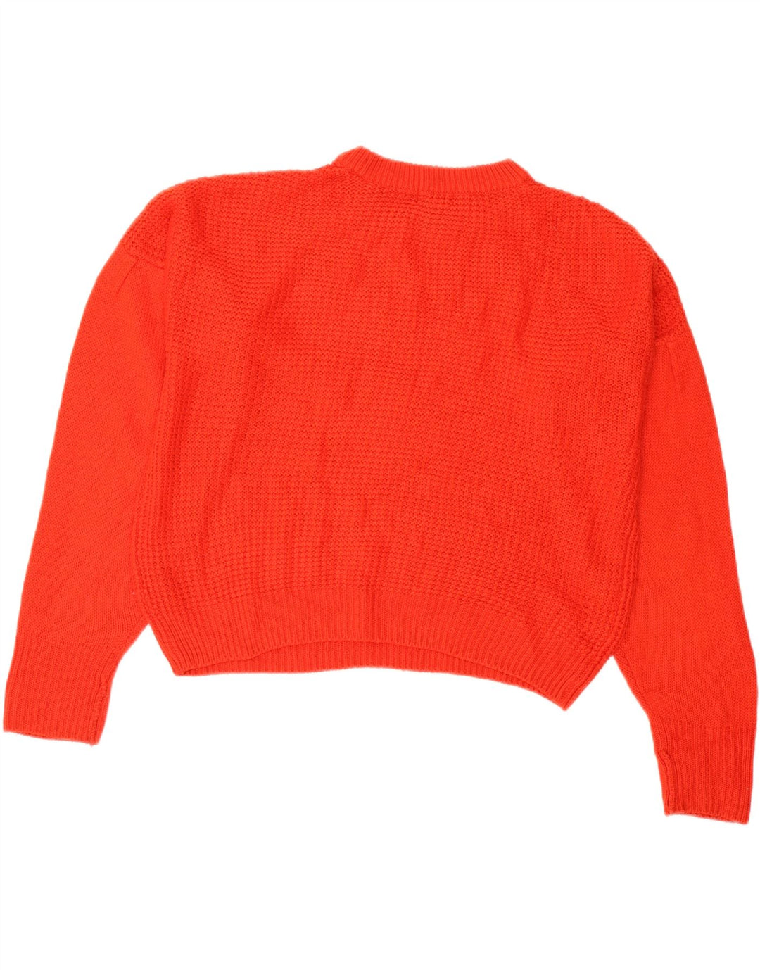 Topshop Damen-Pullover, bauchfrei, übergroß, Rundhalsausschnitt, Gr. 8, Rot