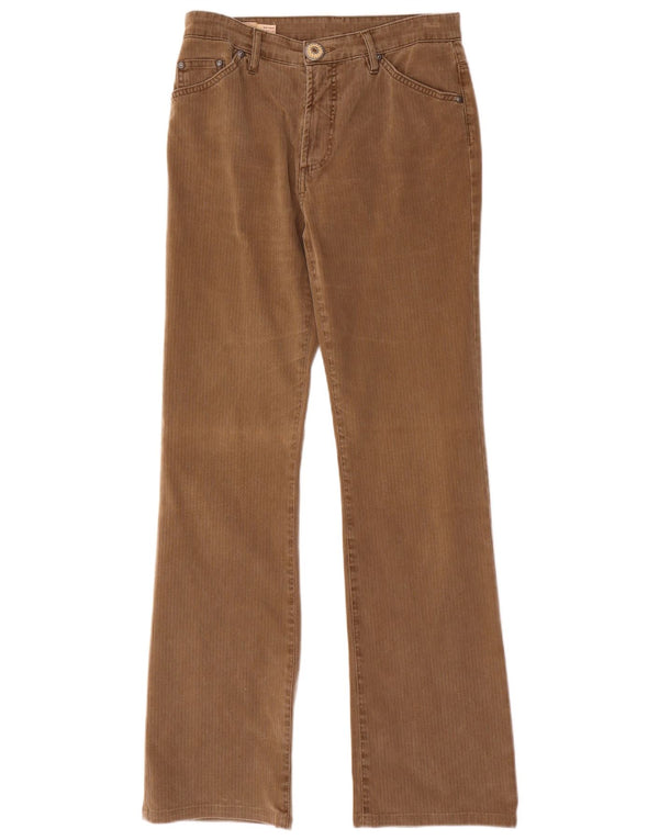Marlboro Classics Damen Bootcut Freizeithose W30 L32 Braune Nadelstreifen