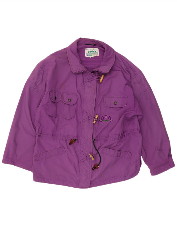Diadora Damen Übergroße Utility-Jacke UK 16 Large Lila